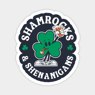 Shamrocks & Shenanigans - St Patty's Day Cartoon Irish Pride Magnet