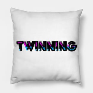 Twinning Pink and Blue Pillow