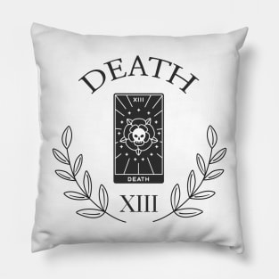 minimalistic death skull tarot Pillow