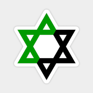 Green Anarchist Magen David Magnet