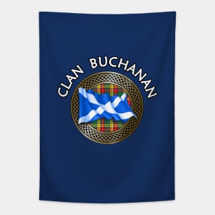 Clan Buchanan Crest & Tartan Knot Tapestry