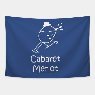 Cabaret Merlot White Pocket Tapestry