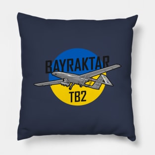 Blue Yellow Ukraine Bayraktar Drone Pillow