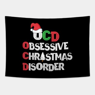 OCD Obsessive Christmas Disorder Tapestry