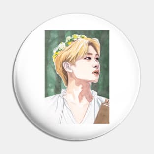 Stray Kids Felix Lee Elven Watercolour Painting Pin