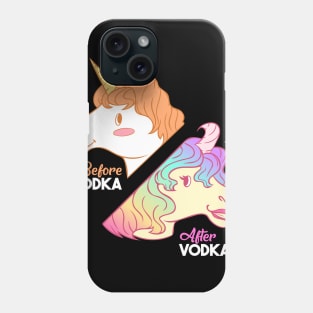 Funny Vodka Shirts Unicorn Liquor booze Gift Phone Case