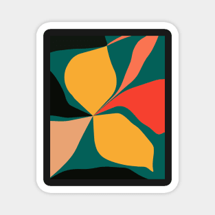 Midnight Garden #1 - Abstract Botanical Print Magnet