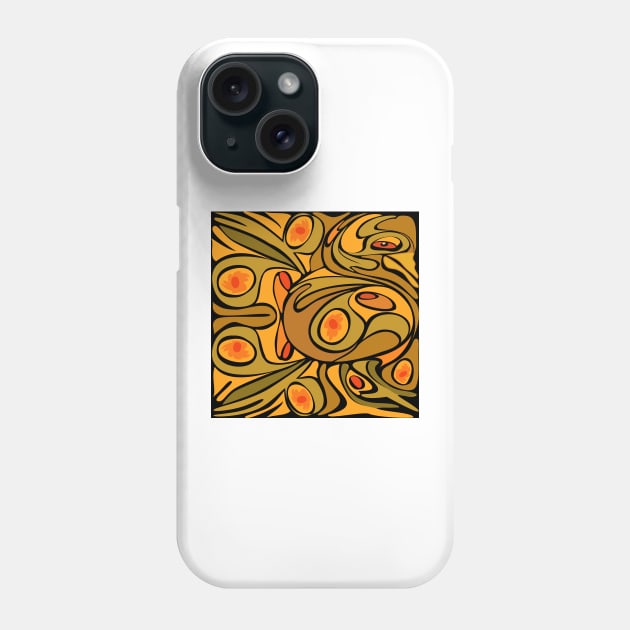 Rooster Dekooning Pattern Phone Case by charker