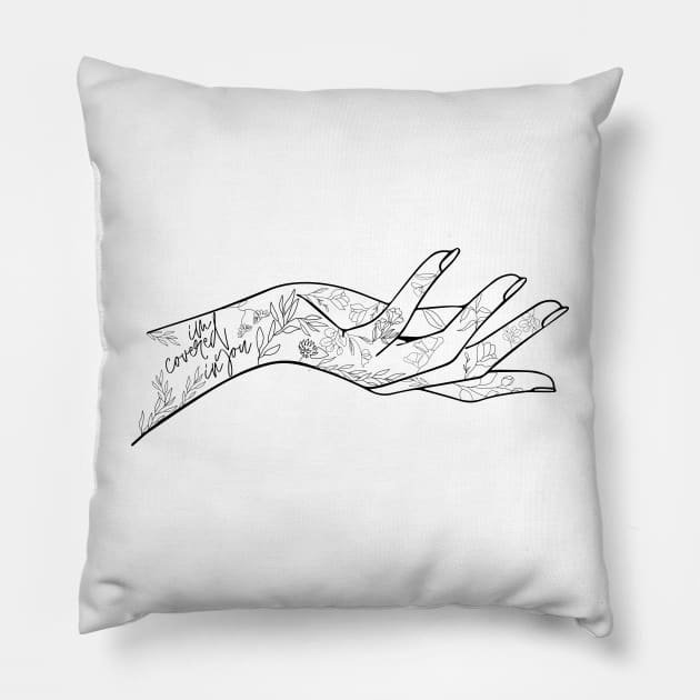 I'm covered in you - inspired by Ivy Taylor Swift evermore - dickenson Pillow by tziggles