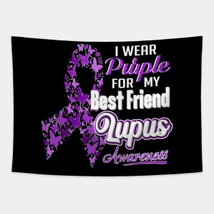 I Wear Purple For My Best Friend Lupus Awareness Tapestry