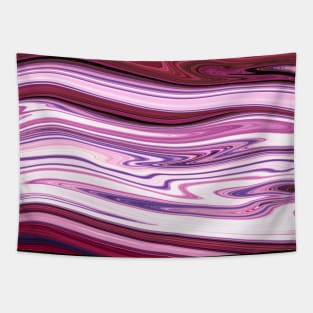Red Pink Marble liquid colors grading pattern Waves Tapestry