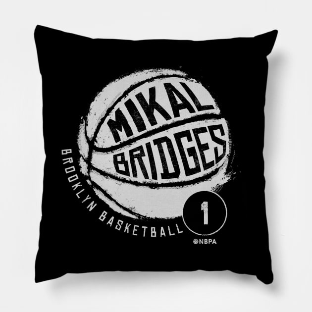 Mikal Bridges Brooklyn Basketball Pillow by TodosRigatSot
