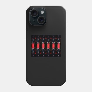 Dragonfly wing pattern red and black Phone Case