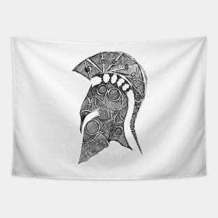 Spartan Helmet Sketch Tapestry