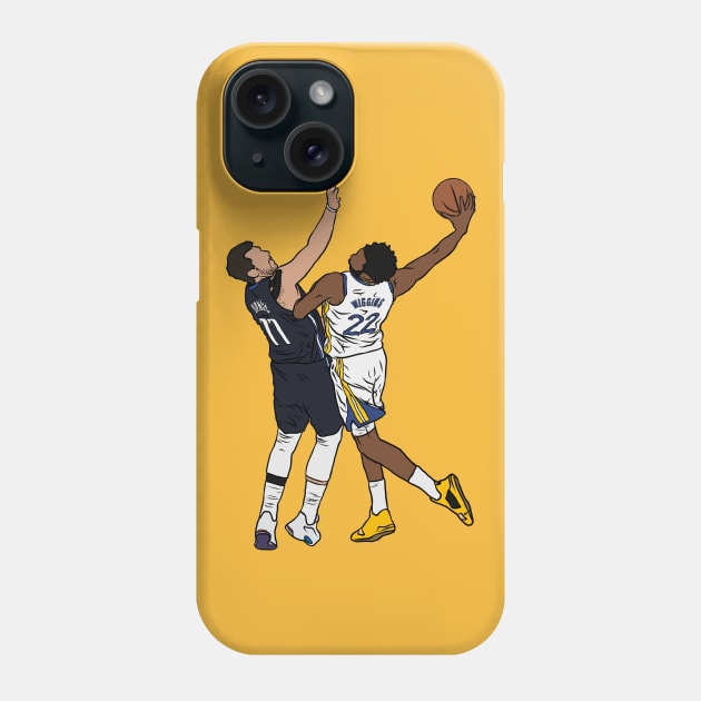 Andrew Wiggins Dunks on Luka Doncic Phone Case by rattraptees