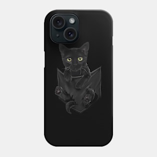 Black Cat Stern In Pockets Cats Phone Case