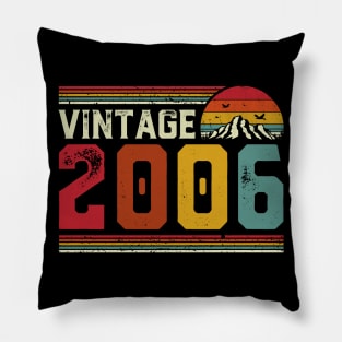 Vintage 2006 Birthday Gift Retro Style Pillow