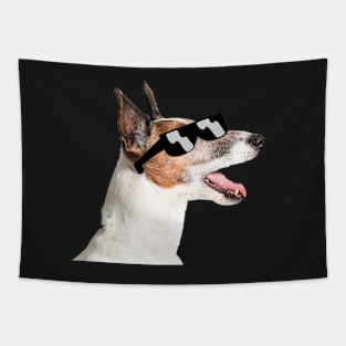 Cool dog with glasses Tapestry