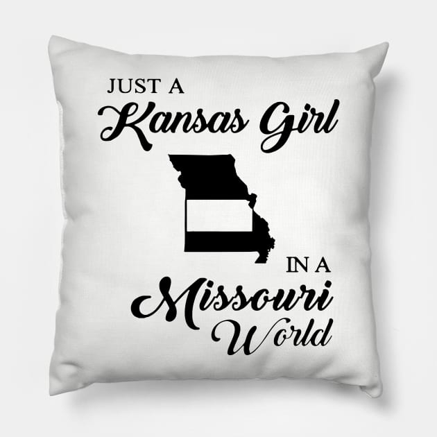 Just A Kansas Girl In A Missouri World Mom Pillow by hathanh2