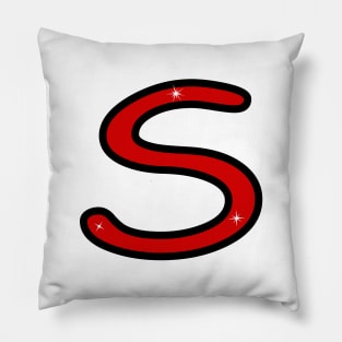 Letter S. Name with letter S. Personalized gift. Abbreviation. Abbreviation. Lettering Pillow