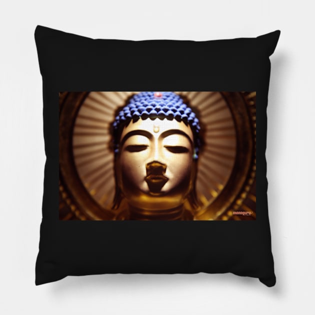 Amida Buddha head Pillow by monoguru