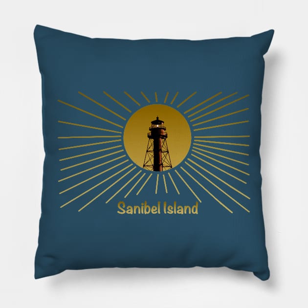 Sanibel Sun Rays Pillow by Trent Tides