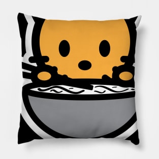 Cat Kitten What The Pho Ramen Noodles Food Animal Lover Cute Pillow