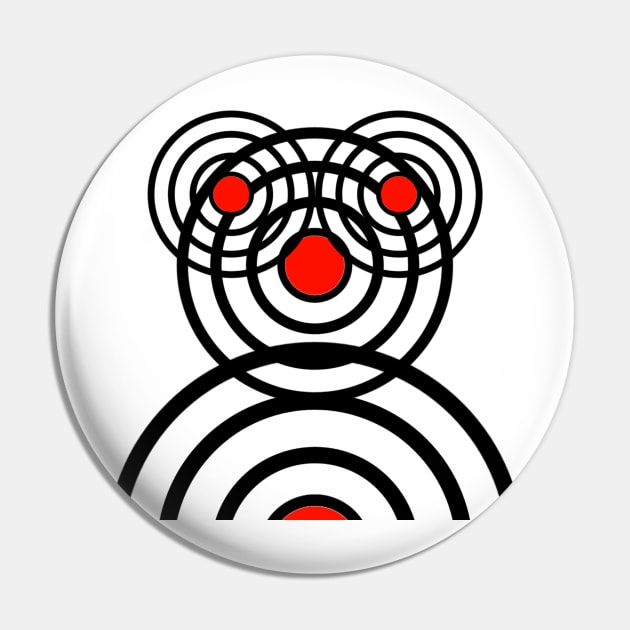 Circle Bear Awesome Design Pin by radeckari25