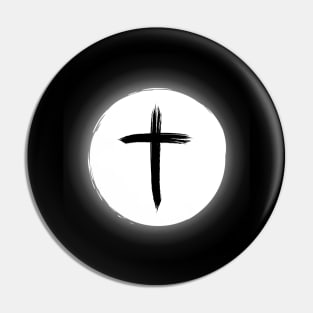 Christian Cross Solar Eclipse - White Edition Pin