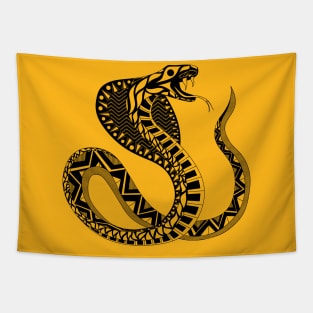 wild snake cobra in ecopop pattern Tapestry