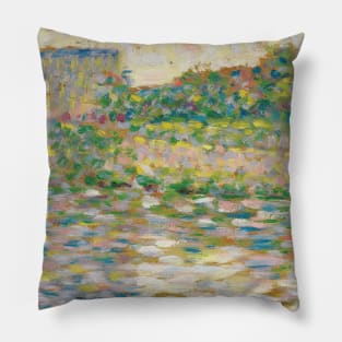 The Seine at Courbevoie by Georges-Pierre Seurat Pillow