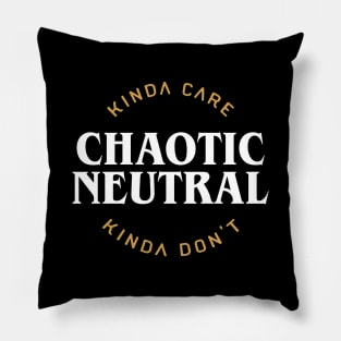 Nerdy Retro Chaotic Neutral Meme Game Master Quotes Pillow