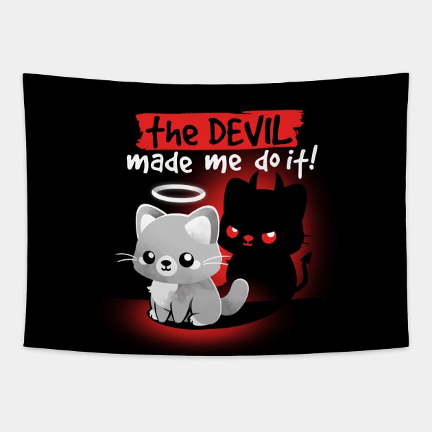 Devil cat Tapestry by NemiMakeit