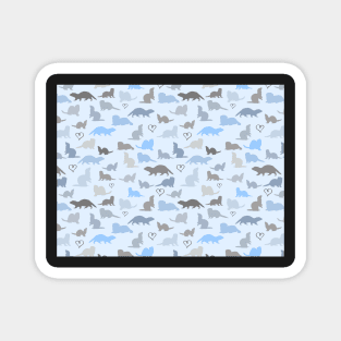 Blue Ferrets Pattern Magnet
