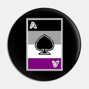 Asexual Pride - Ace of Sexuality Card - Ace Sexual - Spades - Asexual Pin