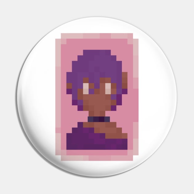 Pixelart Girl Face Pin by montanhaflorida