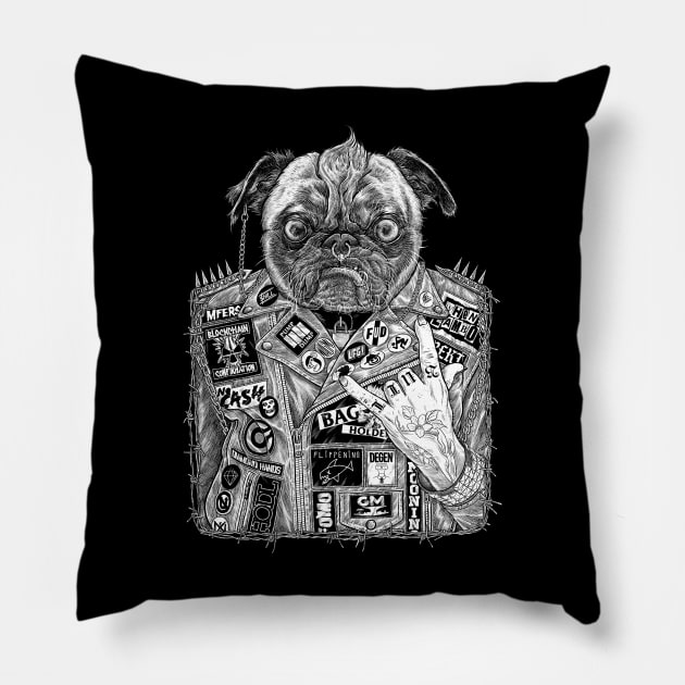 CRYPTO PUNK Pillow by skowl