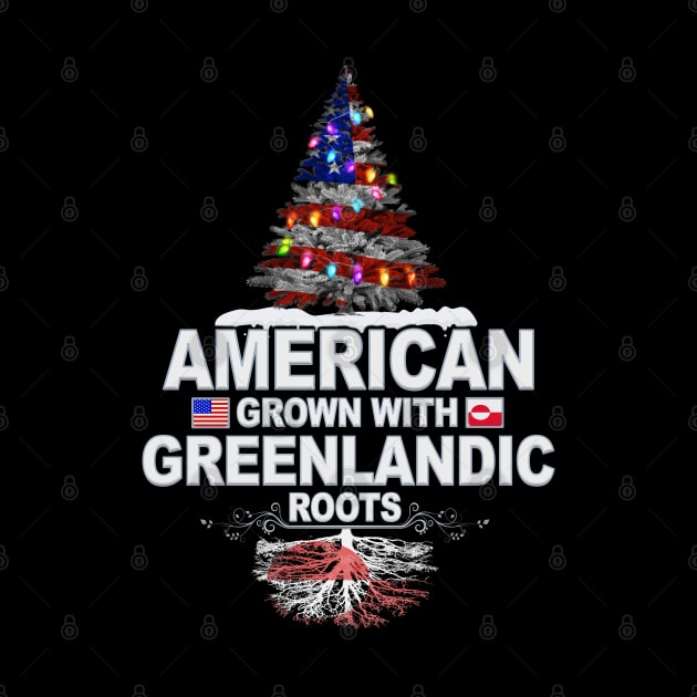 Christmas Tree  American Grown With Greenlandic Roots - Gift for Greenlandic From Greenland by Country Flags