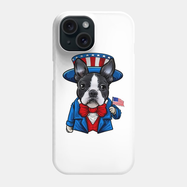 Fourth of July Boston Terrier Phone Case by whyitsme