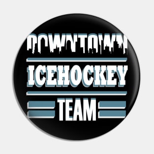 Icehockey Team Sayings Body Check Puck Pin