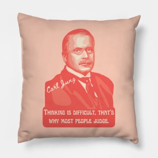 Carl Jung Portrait and Quote Pillow