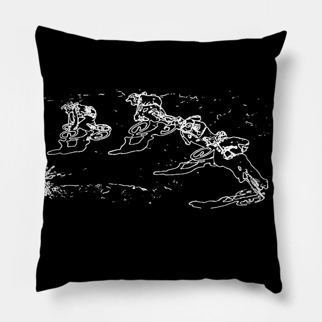 bmx Pillow by rickylabellevie