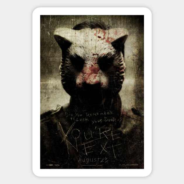You're Next Movie Poster Tiger Mask - Youre Next - Sticker | TeePublic