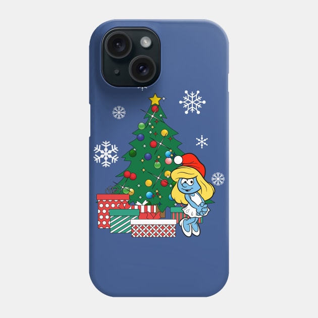 Smurfette Around The Christmas Tree Phone Case by Nova5