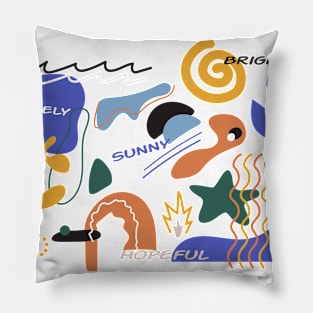 Hand Drawn Abstract Doodle Pillow