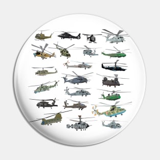 Modern Military Helicopters Pin