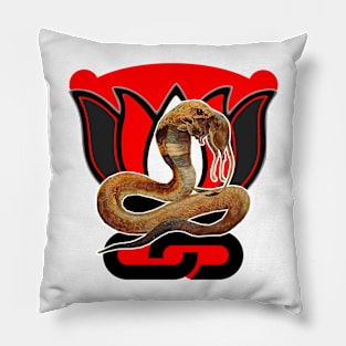 Serpent Naja snake with the victim Pillow