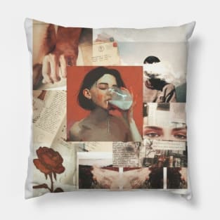 Brick Red Mood Board Pillow