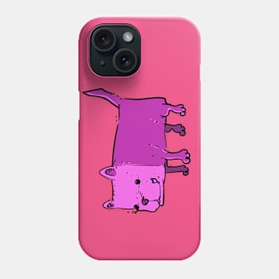 rectangel dog funny cartoon Phone Case