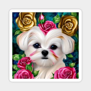 Maltese Dog Princess Magnet